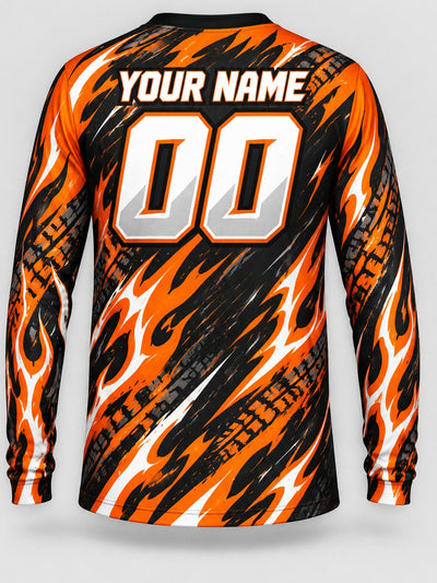 Back of the jersey with the placeholder name and number area