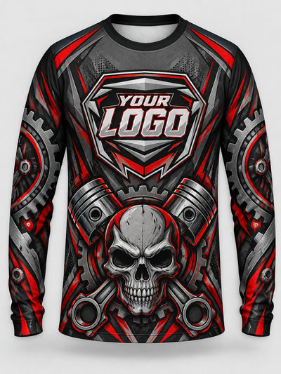 Front of the jersey with the placeholder logo area
