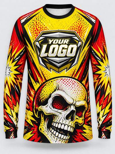 Front of the jersey with the placeholder logo area