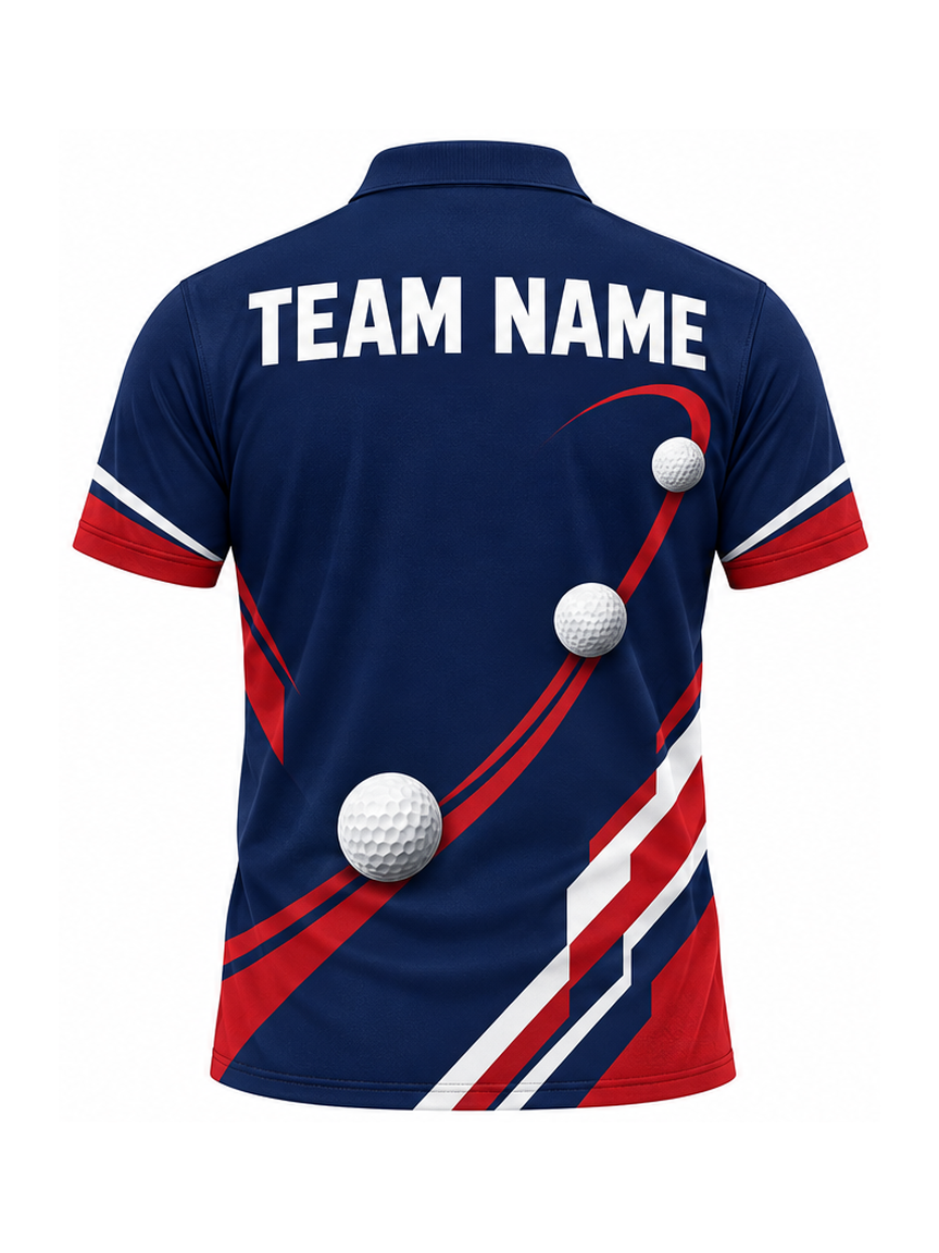 Heritage Vector Tee custom Golf team shirt - back team name preview