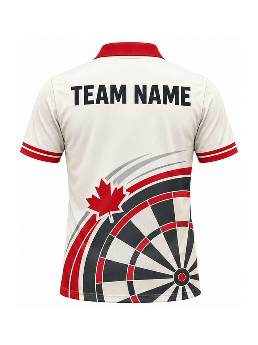 Maple Flight Current custom Darts team shirt - back team name preview