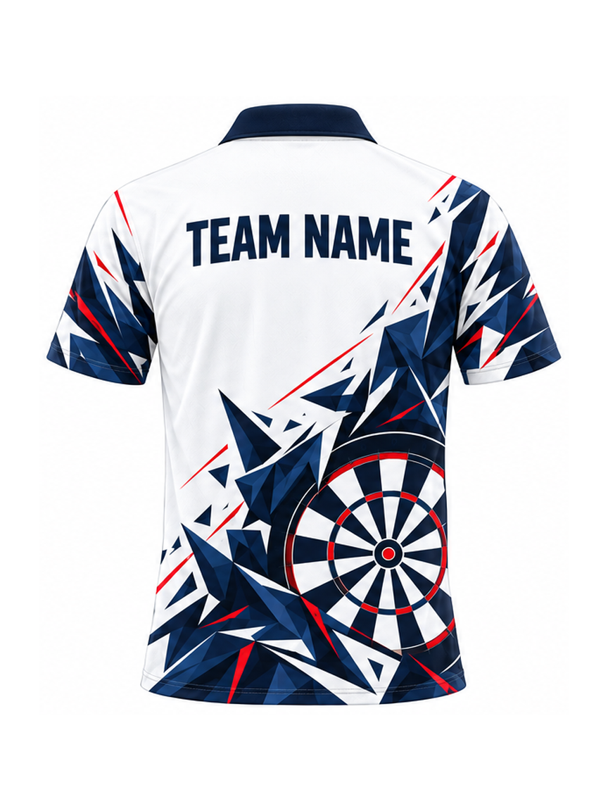 Crimson Paper Shards custom Darts team shirt - back team name preview