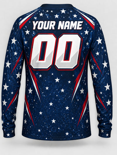 Back of the jersey with the placeholder name and number area