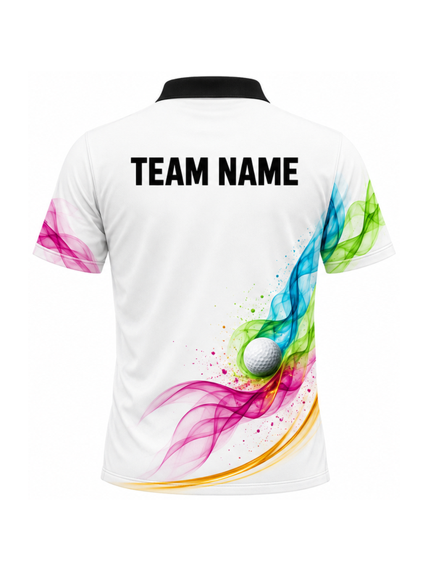 Prism Smoke Crescent custom Golf team shirt - back team name preview