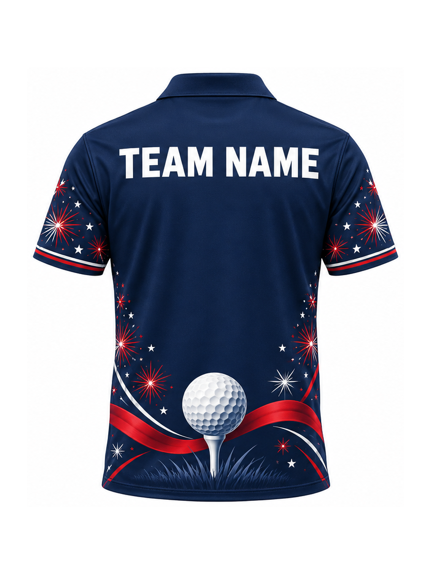 Liberty Spark Fairway custom Golf team shirt - back team name preview
