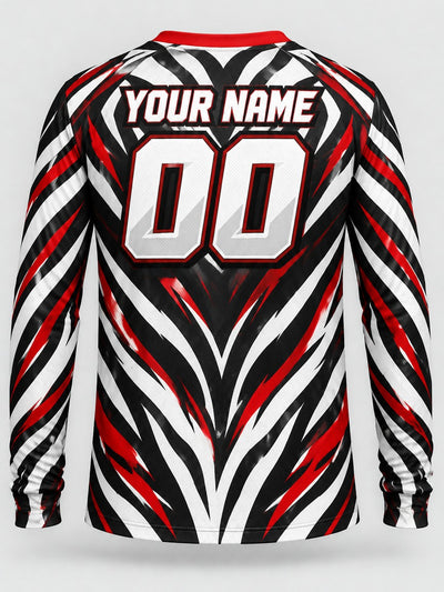 Back of the jersey with the placeholder name and number area