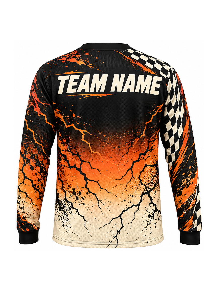 Ember Shockwave custom Motocross team shirt - back team name preview