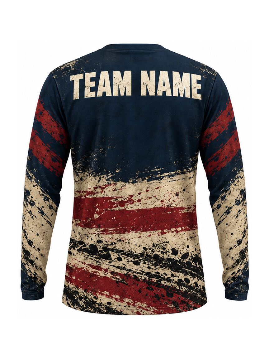 Heritage Dust Rider custom Motocross team shirt - back team name preview