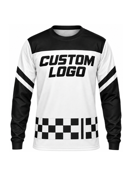 Mono Finish Stripe custom Motocross team shirt - front logo preview