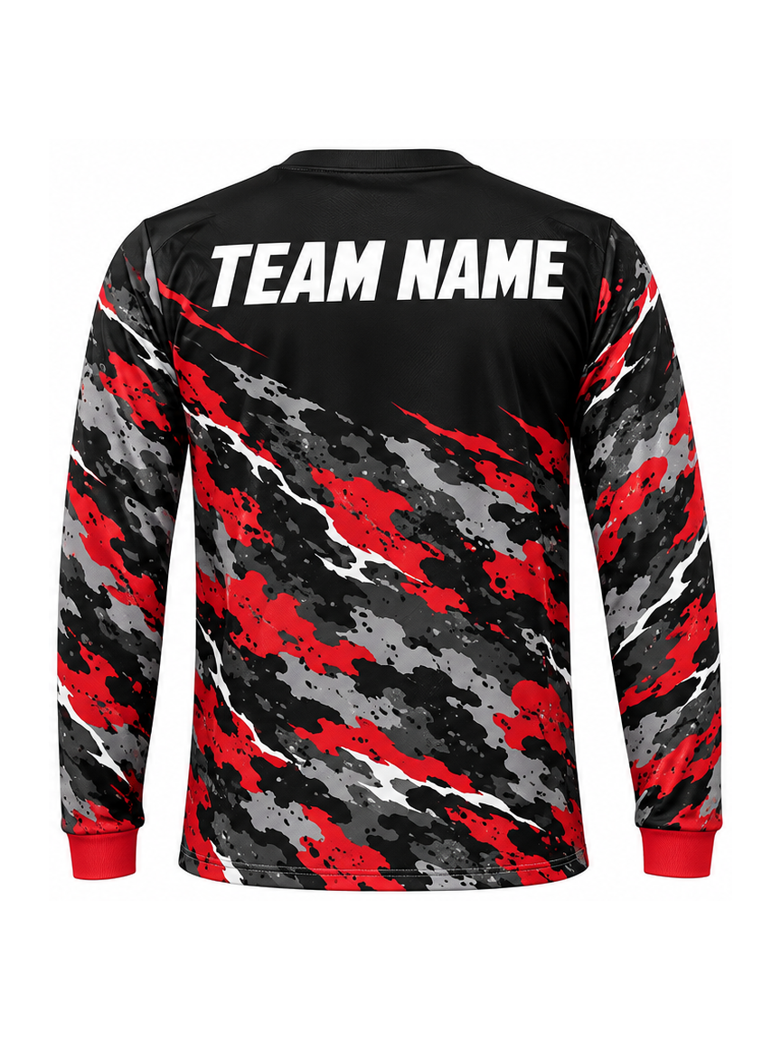 Redwood Camo Drift custom Motocross team shirt - back team name preview