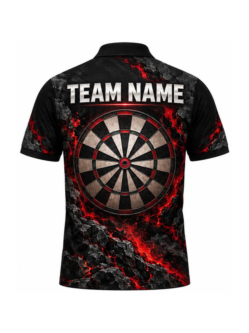Crimson Quarry Relics custom Darts team shirt - back team name preview