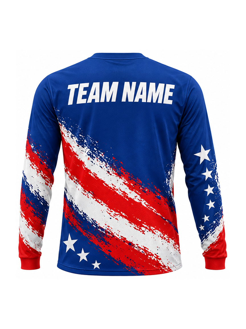 Liberty Stripecut custom Motocross team shirt - back team name preview