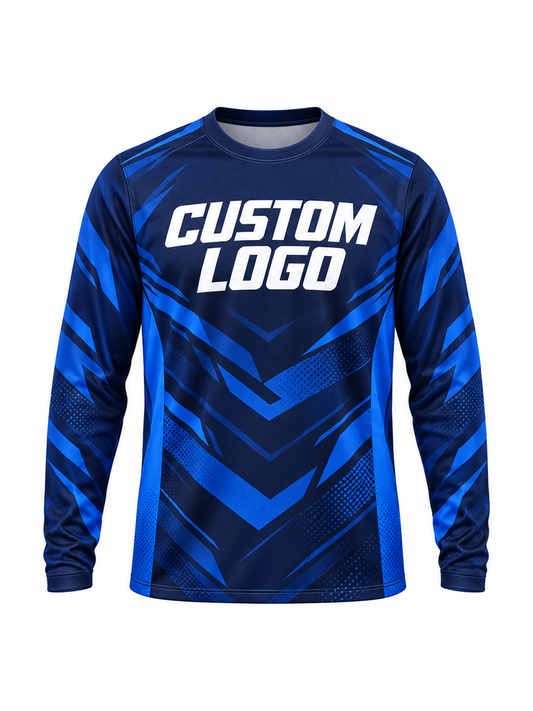 Indigo Echo Apex custom Motocross team shirt - front logo preview