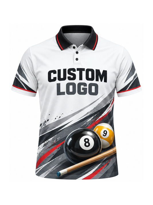 Ivory Slate Current custom Billiards team shirt - front logo preview