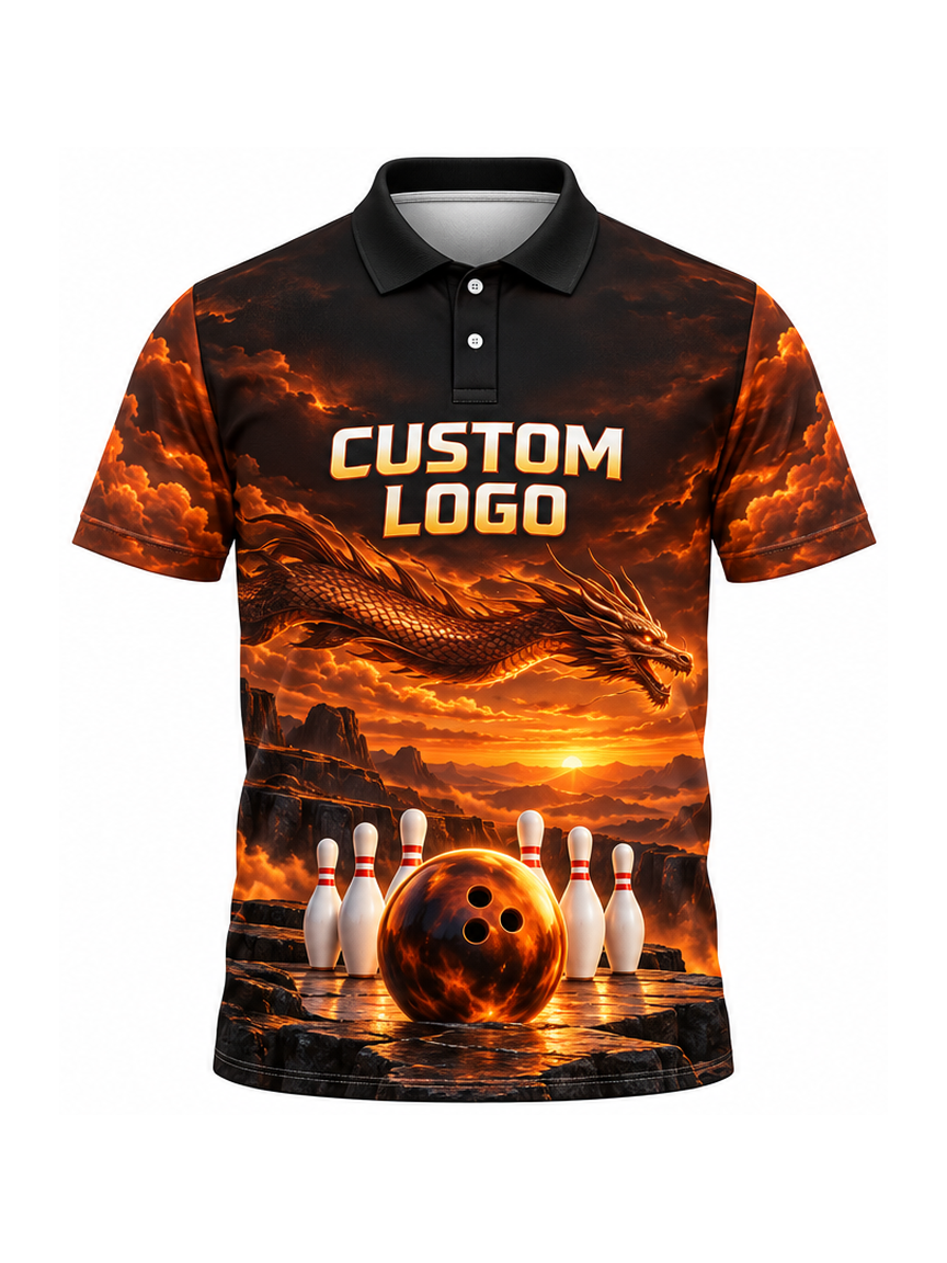 Copper Sky Passage custom Bowling team shirt - front logo preview