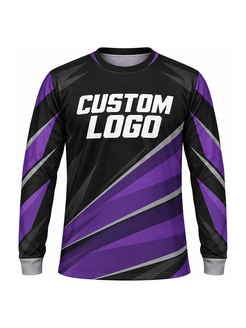 Amethyst Slipstream custom Motocross team shirt - front logo preview