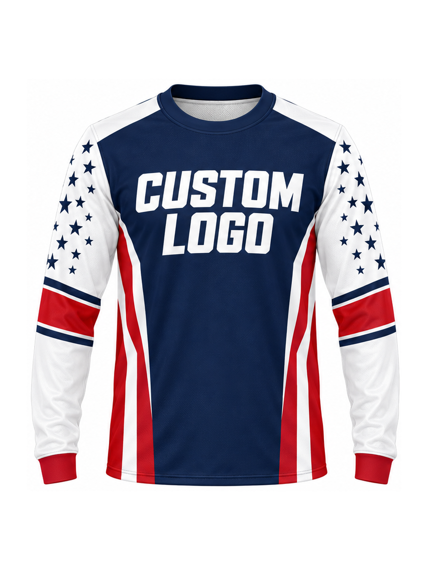 Liberty Trackline custom Motocross team shirt - front logo preview