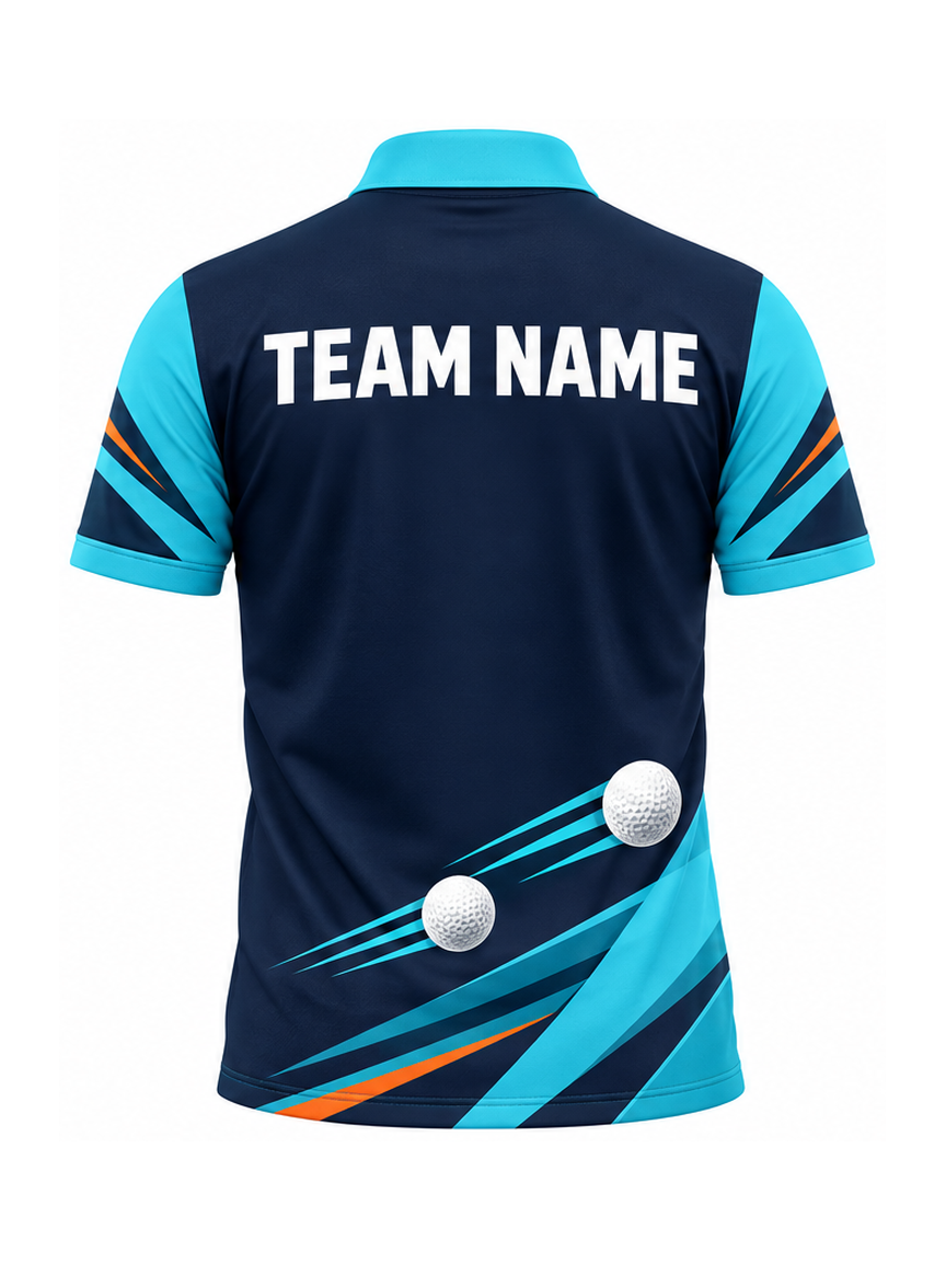 Aqua Fairway Tempo custom Golf team shirt - back team name preview