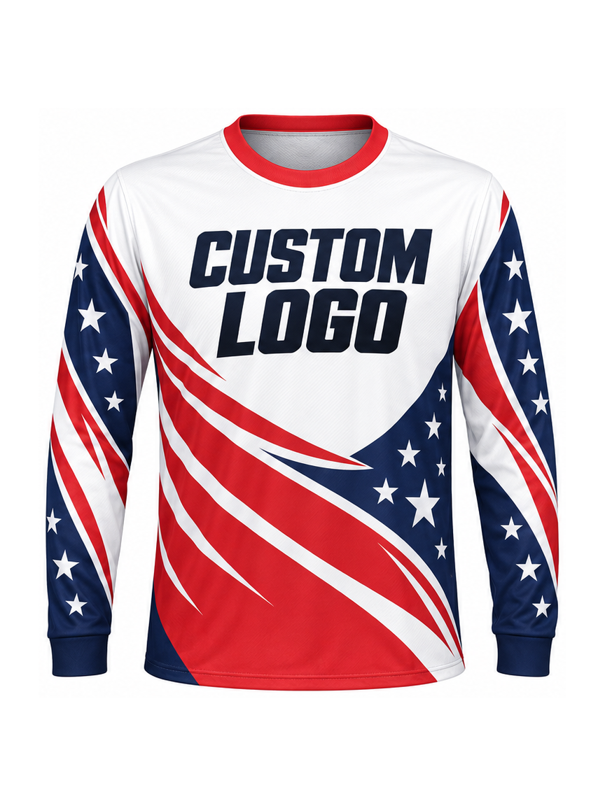 Patriot Apex Run custom motocross jersey - front view