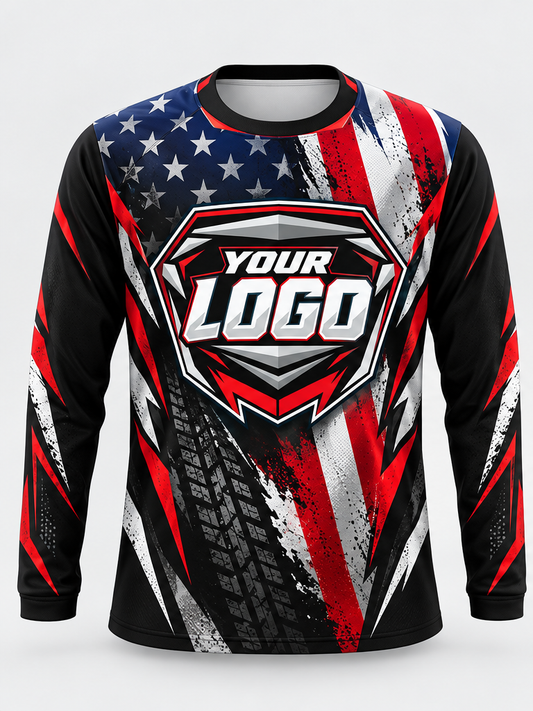 Stars and Tread Custom Dirt Bike Jersey - front view
