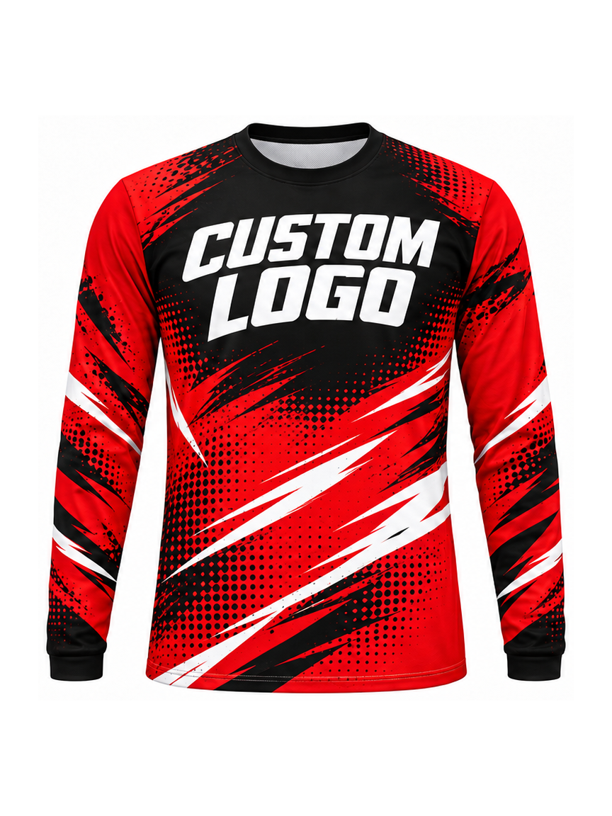 Redline Halftone Rush custom Motocross team shirt - front logo preview