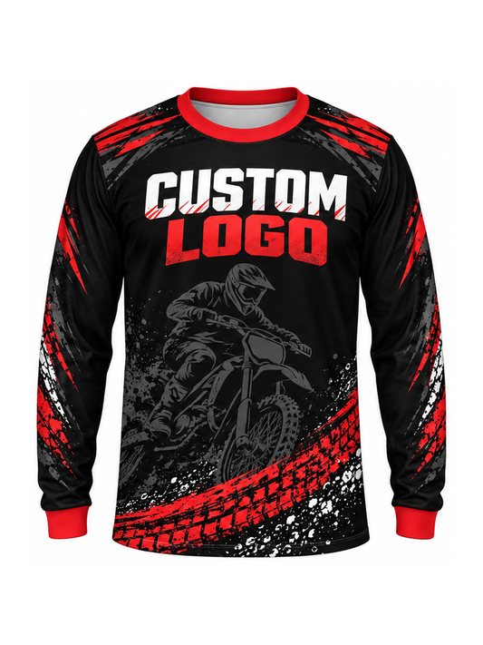 Shadow Bermline custom Motocross team shirt - front logo preview