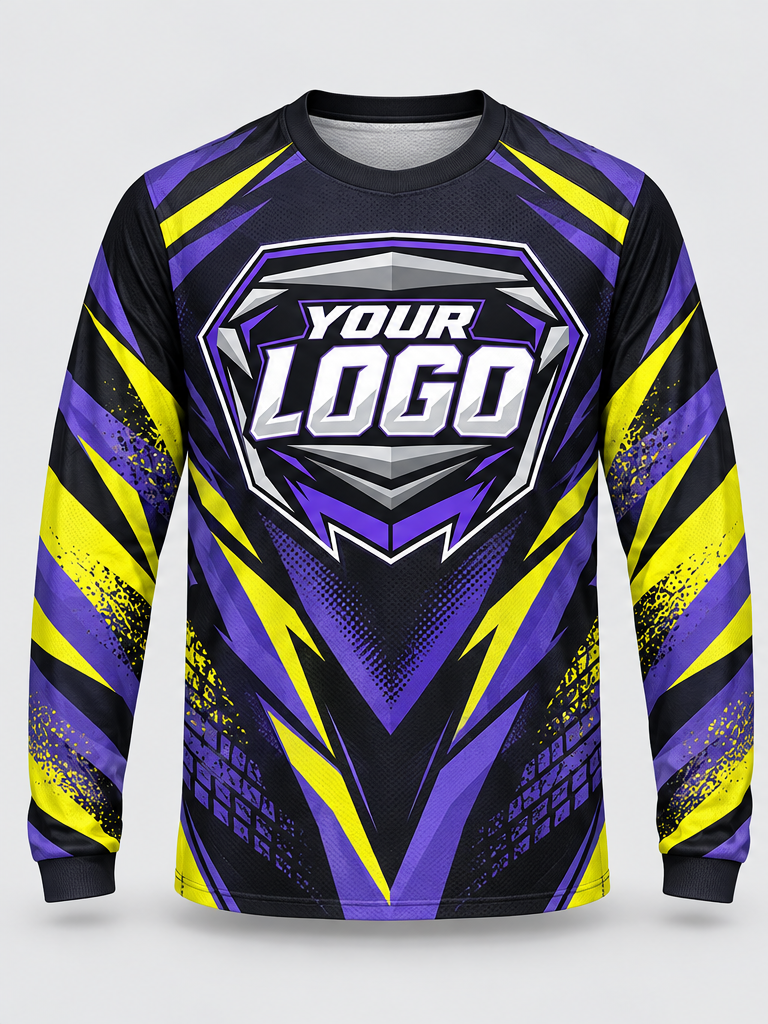 Violet Citrus Strike Custom Dirt Bike Jersey - front view