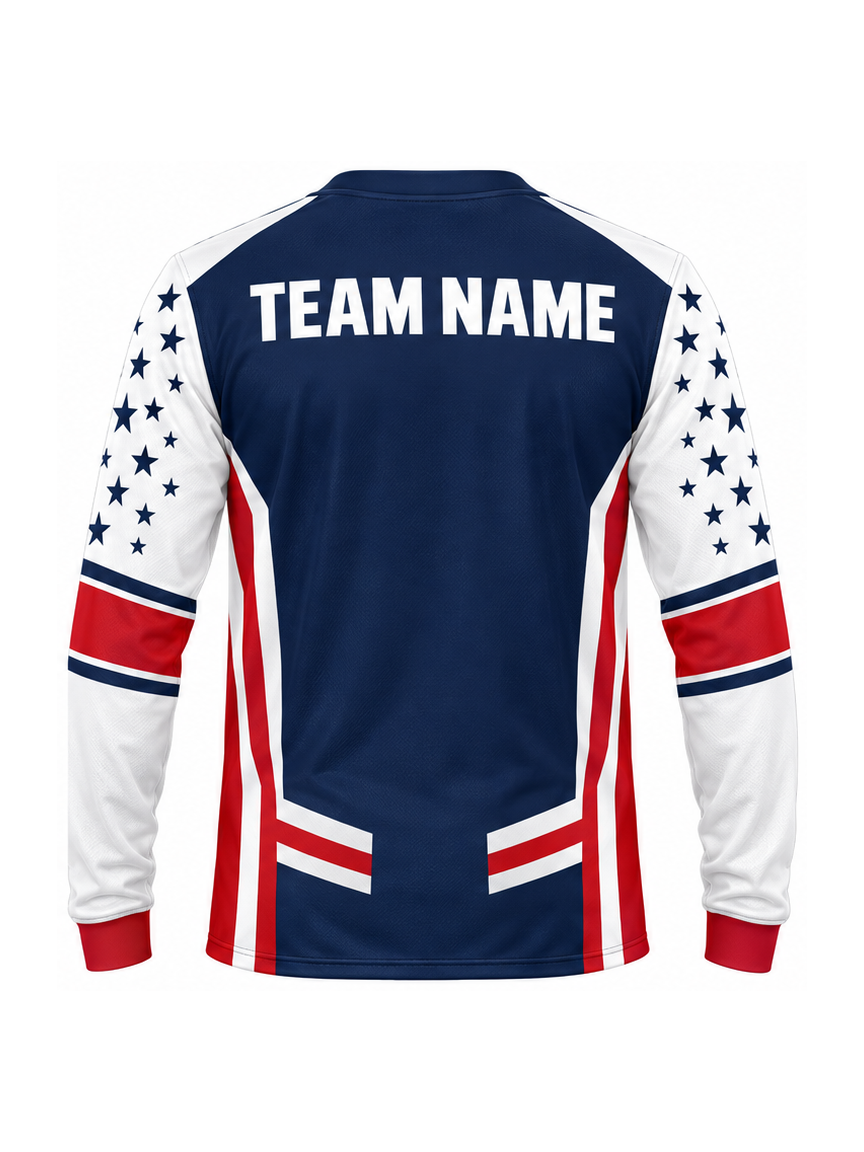Liberty Trackline custom Motocross team shirt - back team name preview