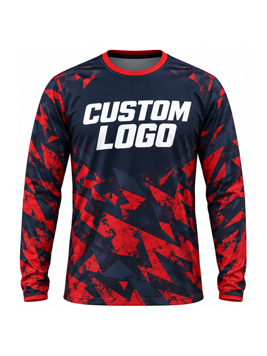 Crimson Terrain Shard custom motocross jersey - front view