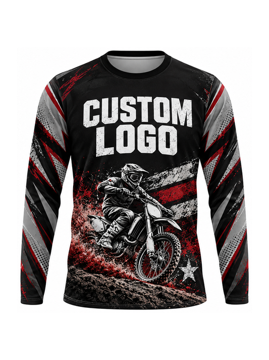 Freedom Berm Charge custom Motocross team shirt - front logo preview