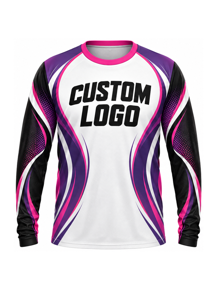 Orchid Flowline custom motocross jersey - front view