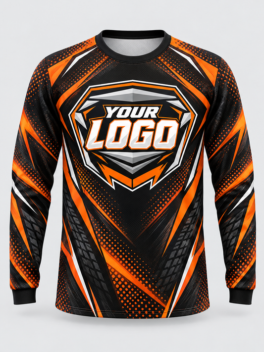 Amber Contour Surge Custom Dirt Bike Jersey - front view