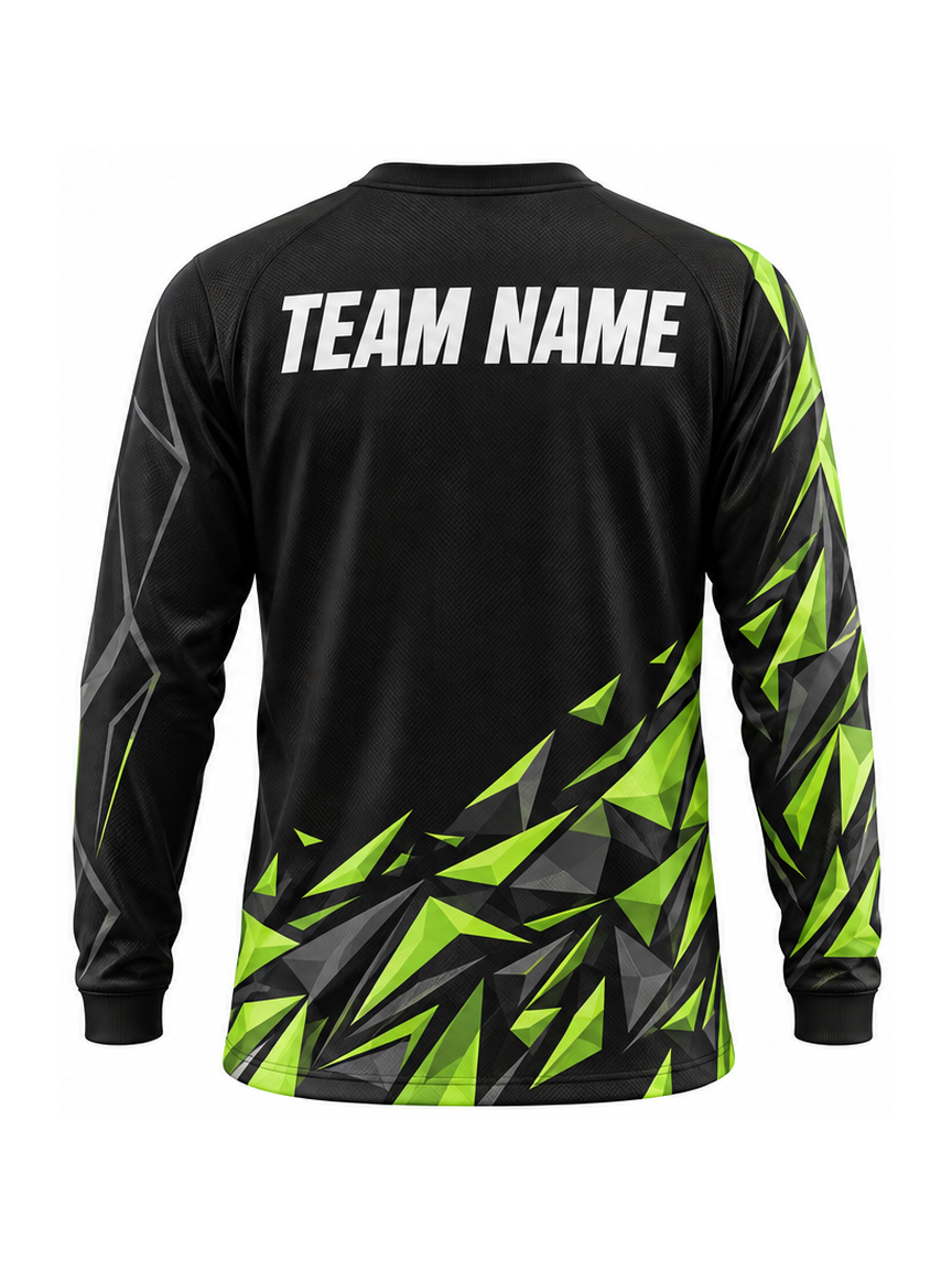 Lime Fractureline custom motocross jersey - back view