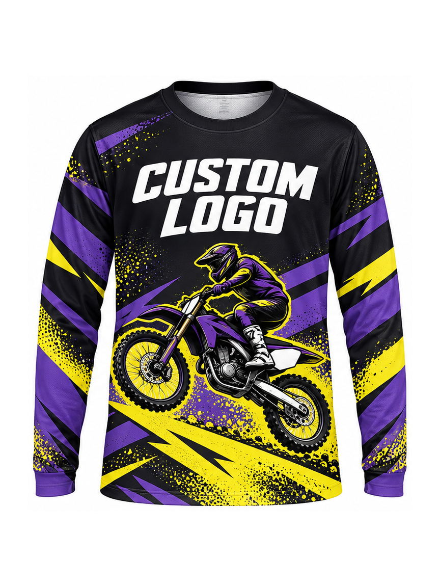 Amethyst Airborne custom Motocross team shirt - front logo preview