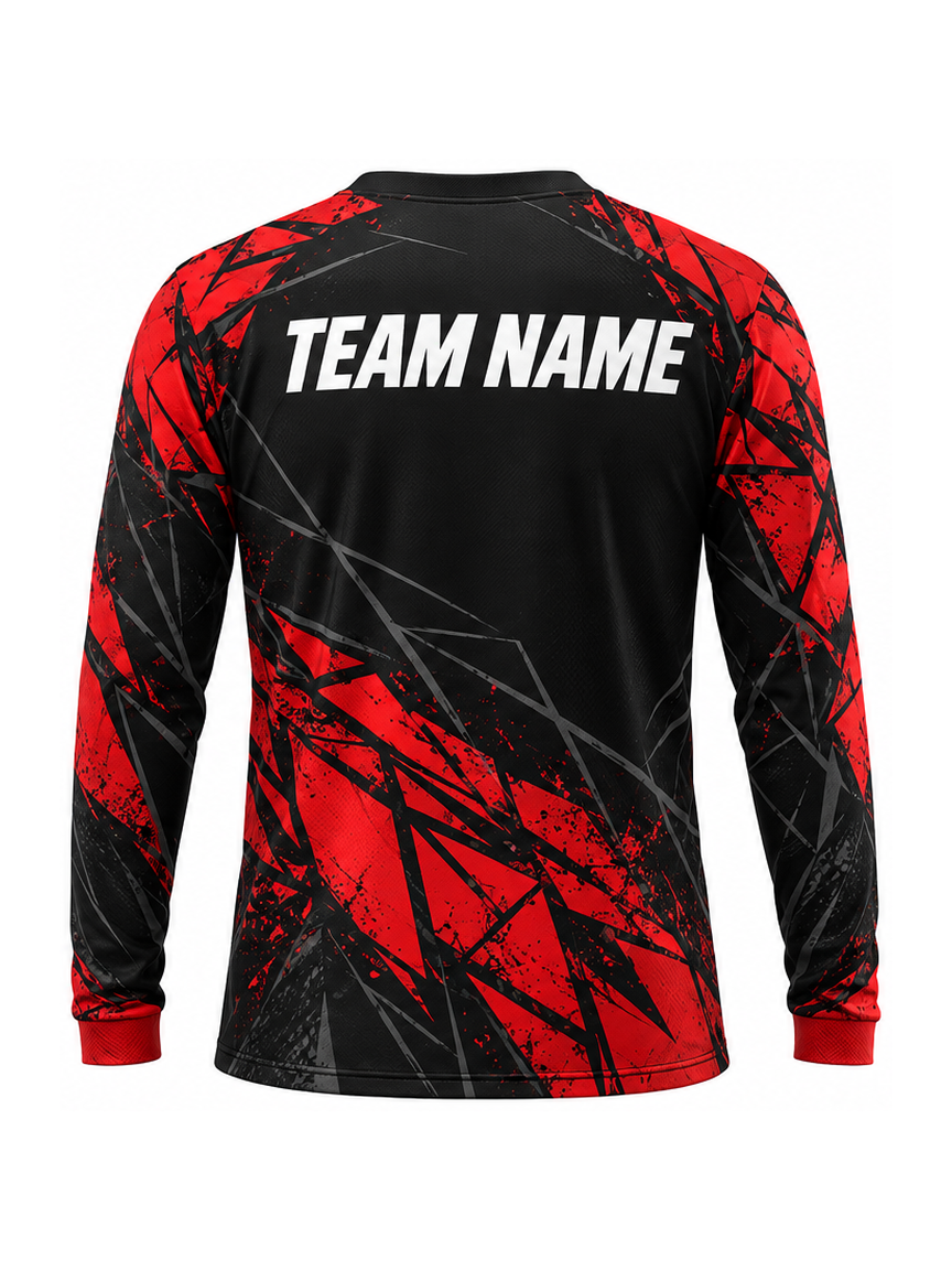 Crimson Shardweb custom Motocross team shirt - back team name preview
