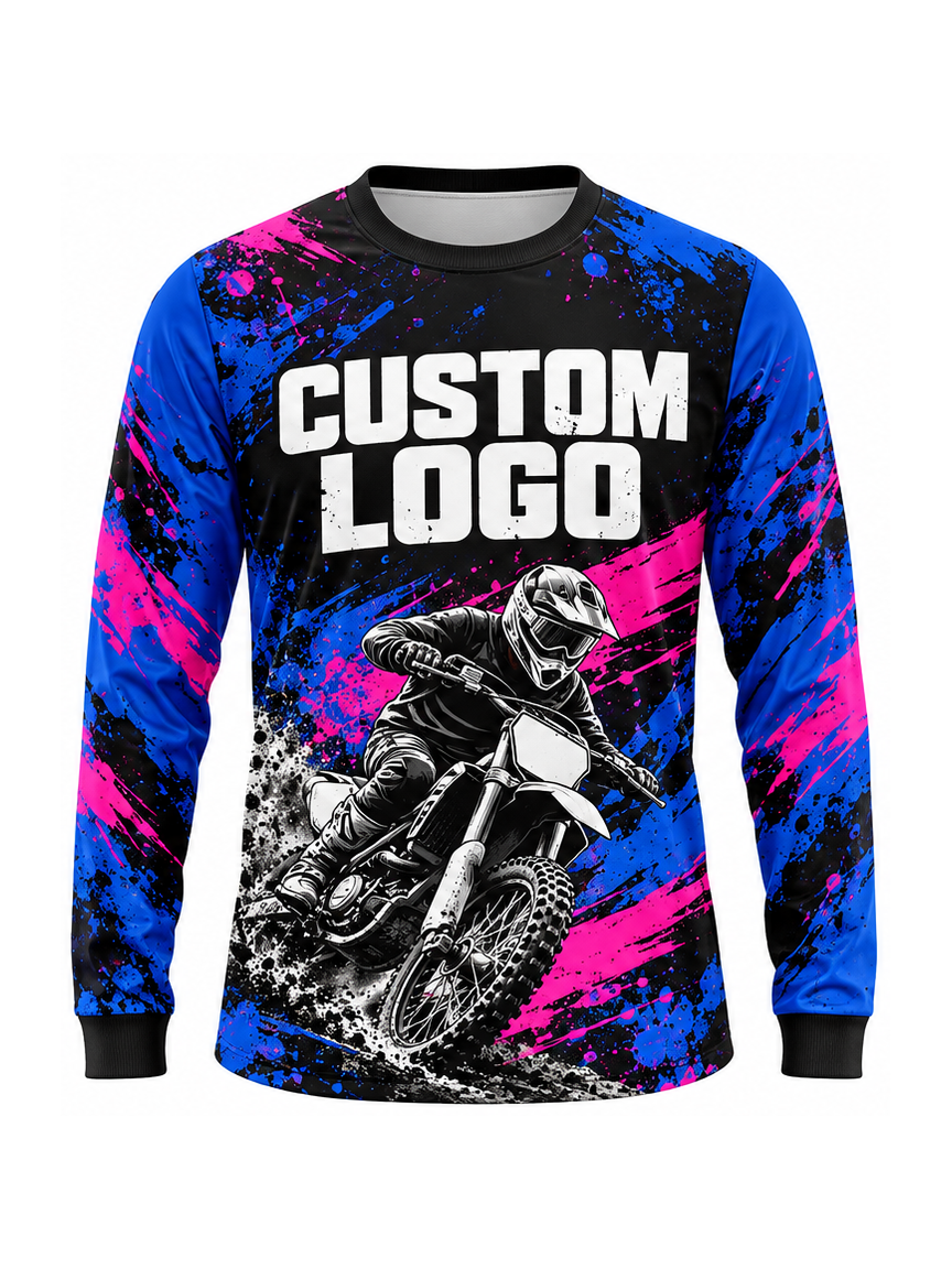 Electric Spray Rider custom Motocross team shirt - front logo preview