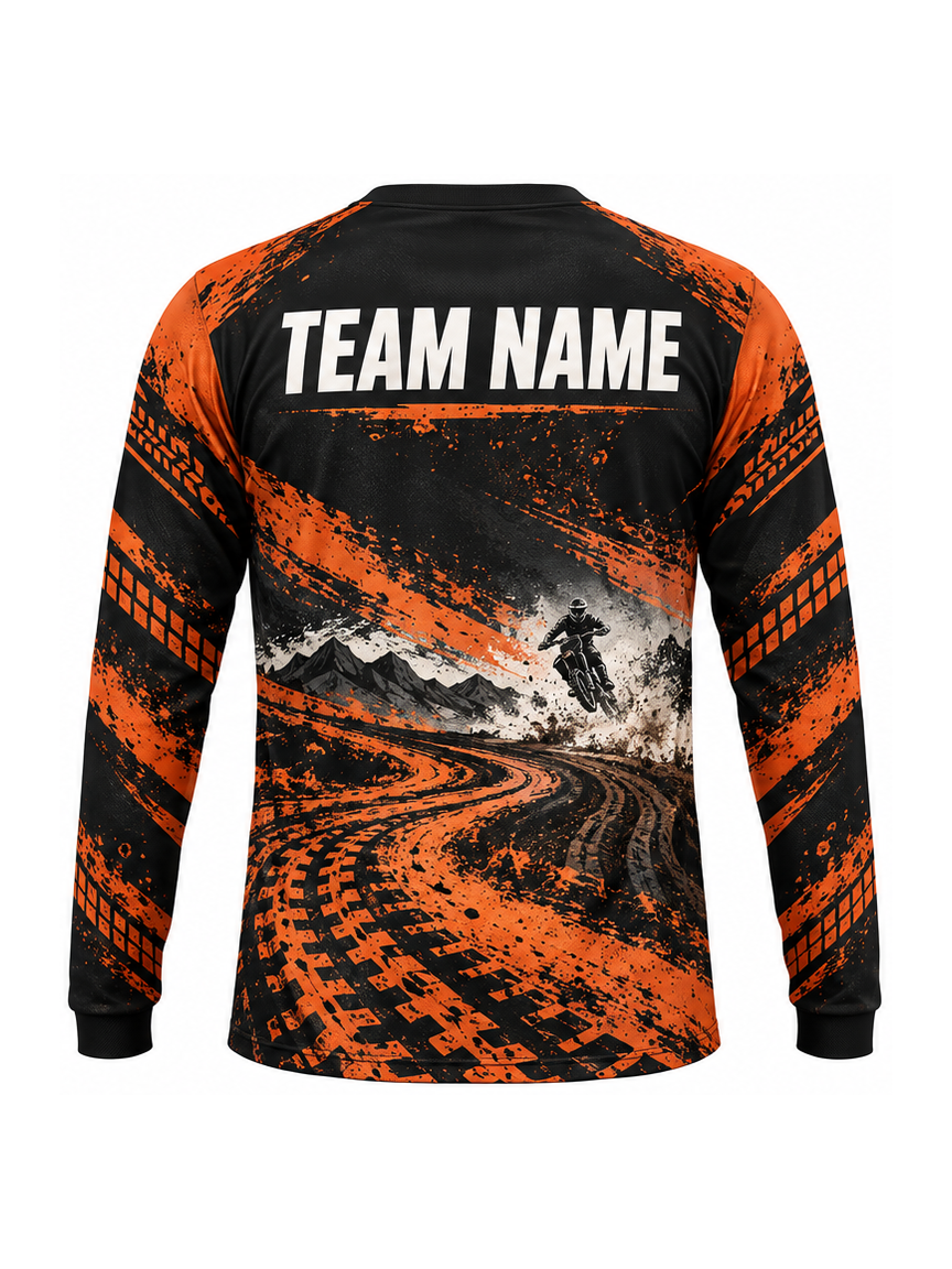 Dustline Charge custom Motocross team shirt - back team name preview