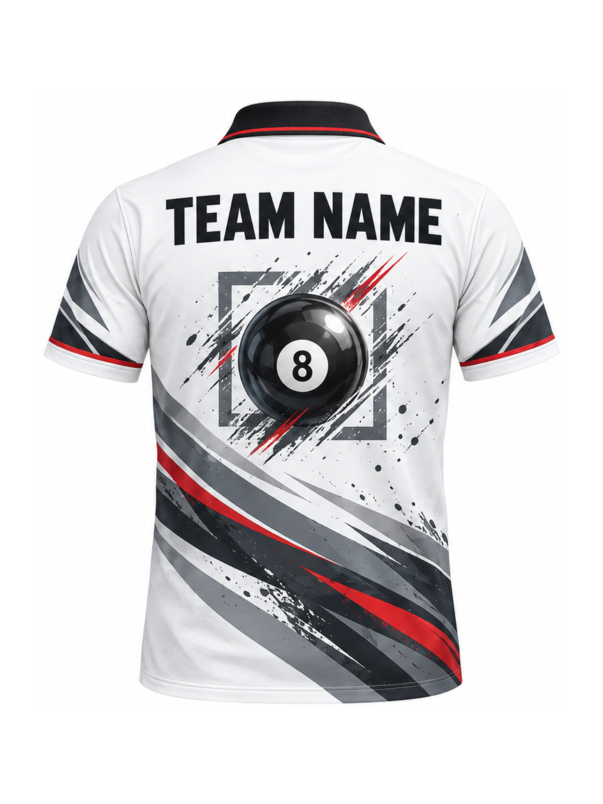 Ivory Slate Current custom Billiards team shirt - back team name preview