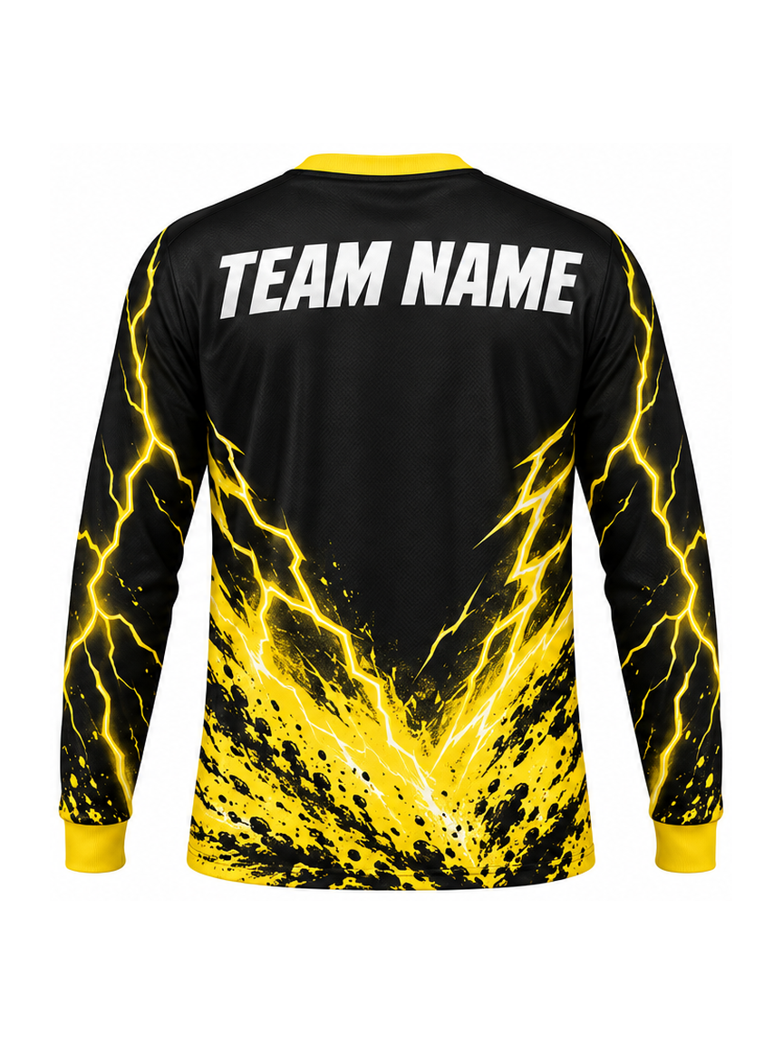 Yellow Storm Rider custom Motocross team shirt - back team name preview