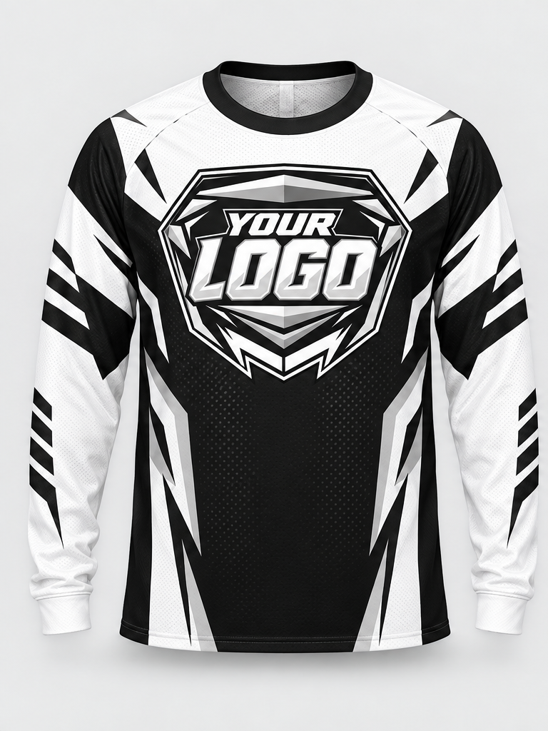 Monochrome Arrow Custom Dirt Bike Jersey - front view