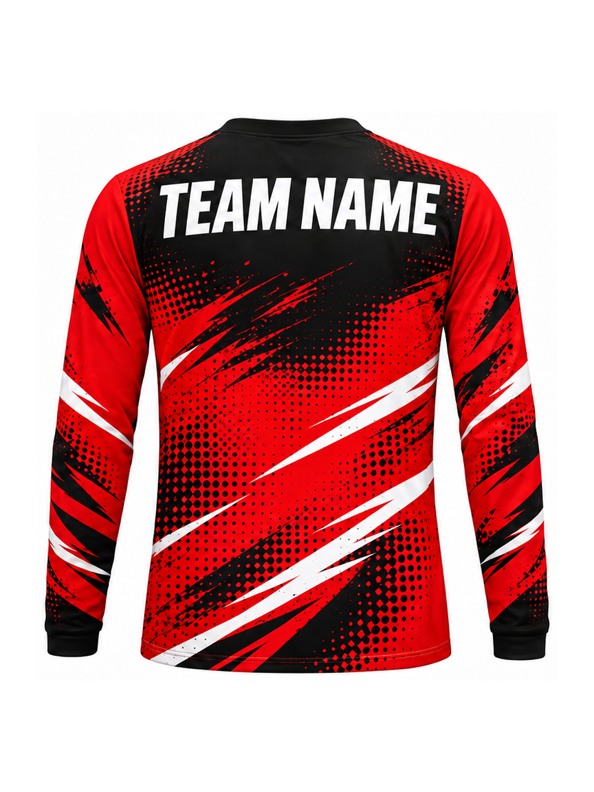 Redline Halftone Rush custom Motocross team shirt - back team name preview