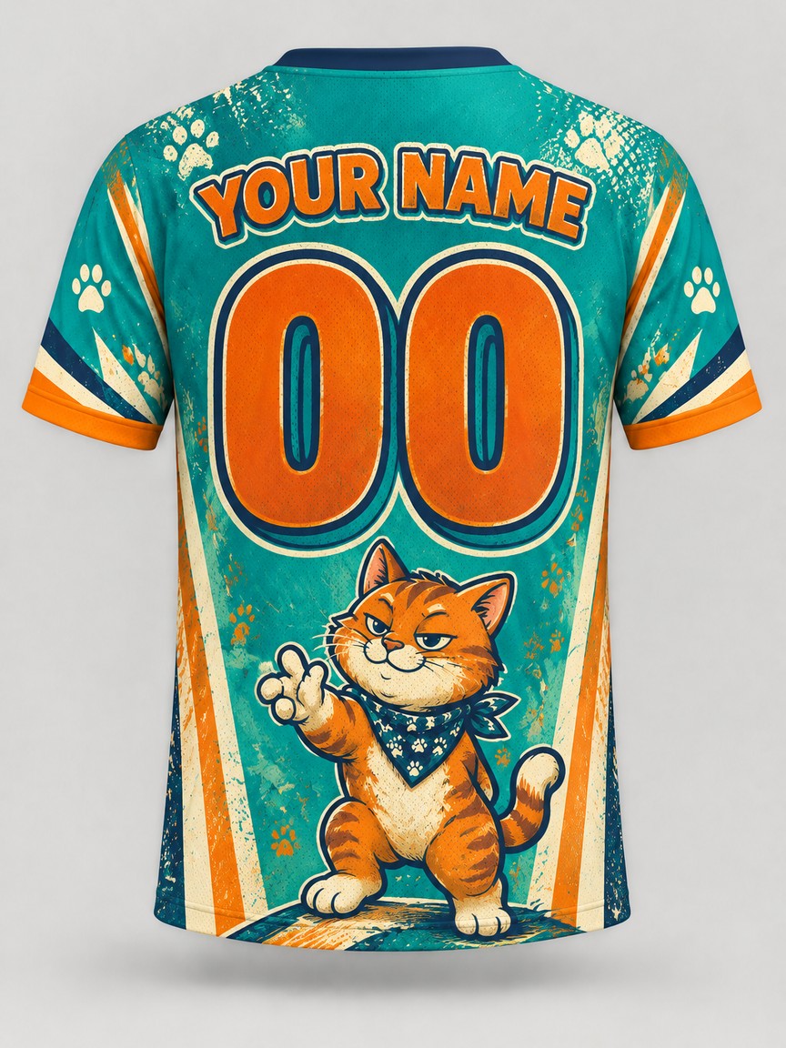 Alley Cat custom cornhole jersey - back view