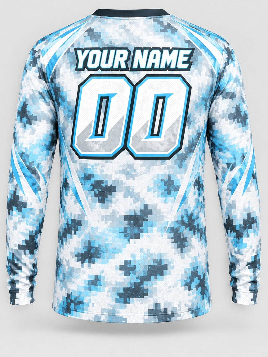 Arctic Digital Camo custom motocross jersey - back view