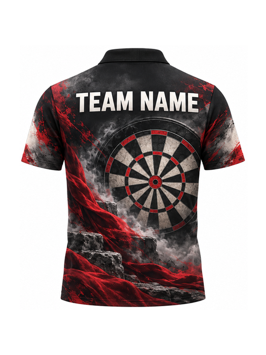 Crimson Armor Mist custom Darts team shirt - back team name preview