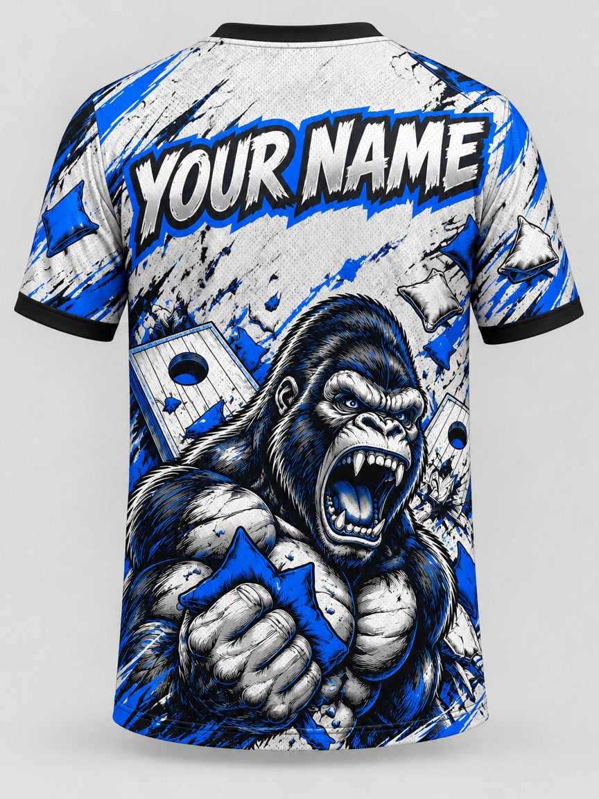 Beast Mode Gorilla custom cornhole jersey - back view