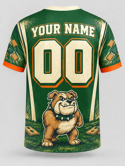 Back of the jersey with the placeholder name and number area