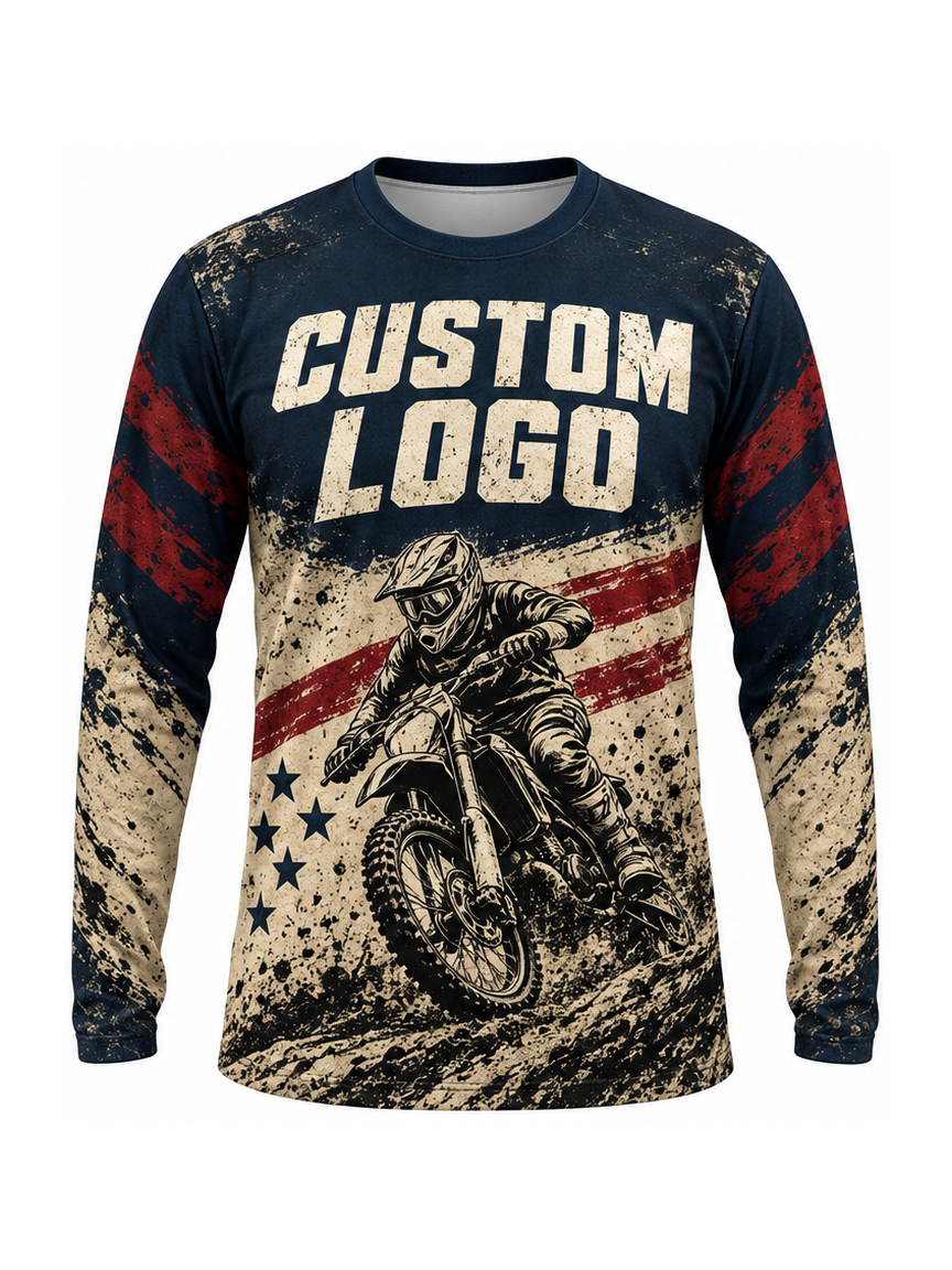 Heritage Dust Rider custom Motocross team shirt - front logo preview