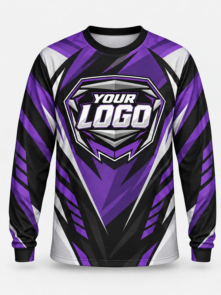 Amethyst Chevron Cut Custom Dirt Bike Jersey - front view