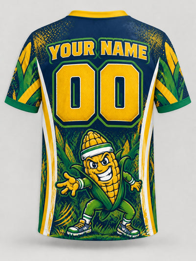 Back of the jersey with the placeholder name and number area