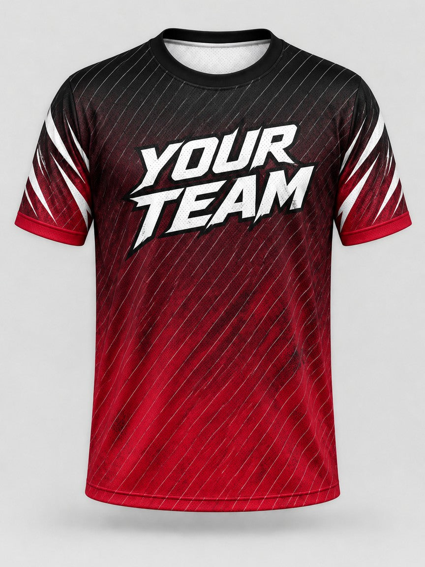 Crimson Fade custom cornhole jersey - front view
